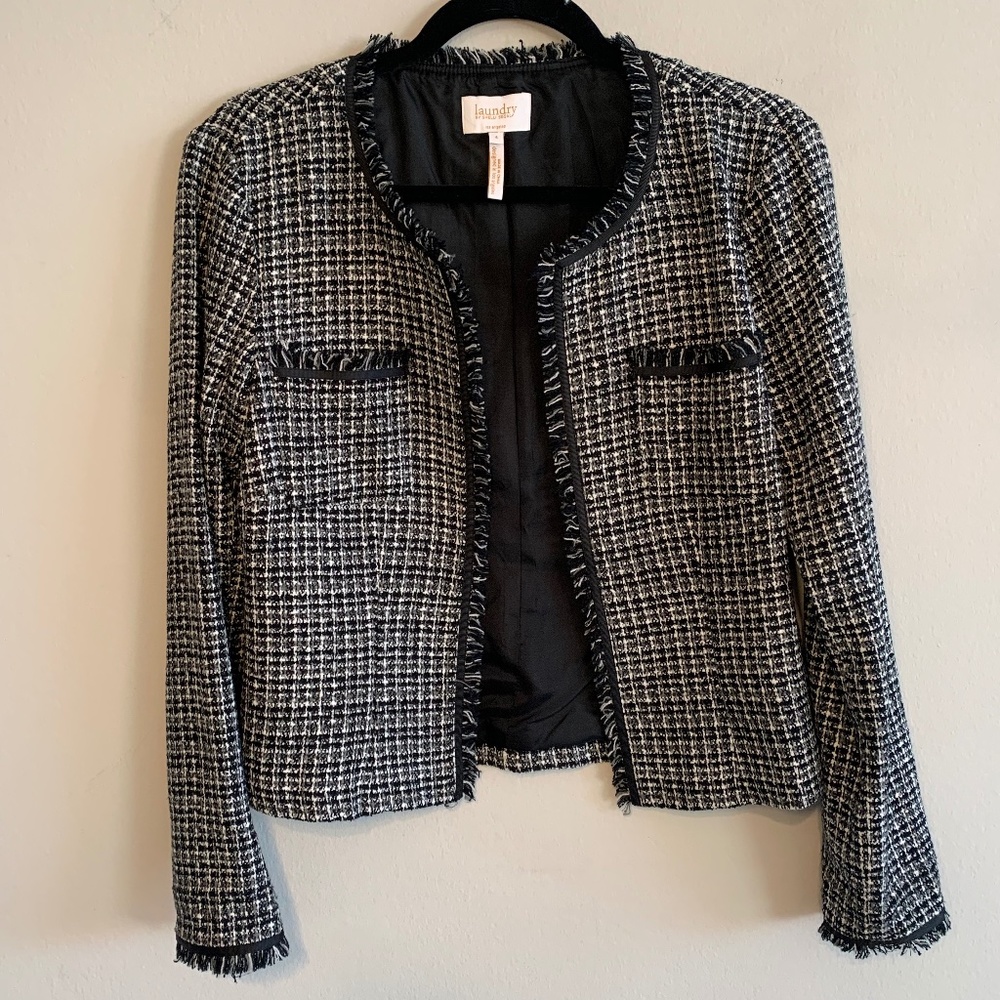 Laundry By Shelli Segal Tweed Jacket-Size 4